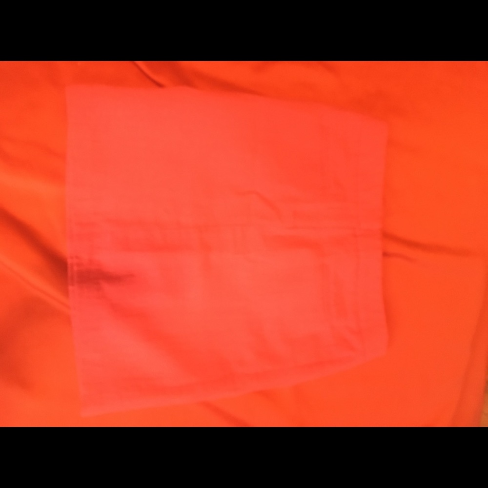 Tomato red Cynthia Rowley secretary skirt